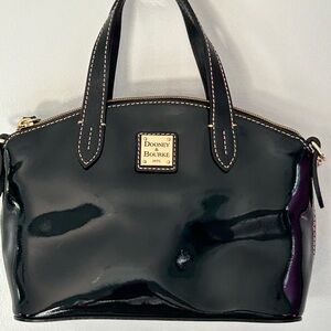 Dooney & Bourke black patent leather handbag.